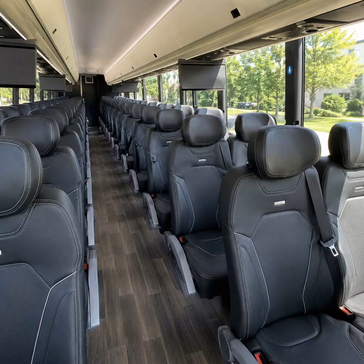 mesa charter bus rental interior
